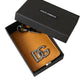 Dolce & Gabbana Orange Calf Leather Credit Card Holder Clip On Wallet