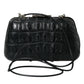 Balenciaga Black Exotic Skin Leather Shoulder Crossbody Box Clutch Bag