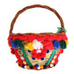 Dolce & Gabbana Multicolor AGNESE Straw Crystal  Pom Pom Bag