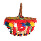 Dolce & Gabbana Multicolor AGNESE Straw Crystal  Pom Pom Bag