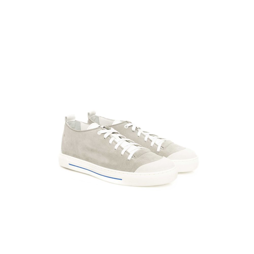 Cerruti 1881 Gray Cowhide Men Sneaker