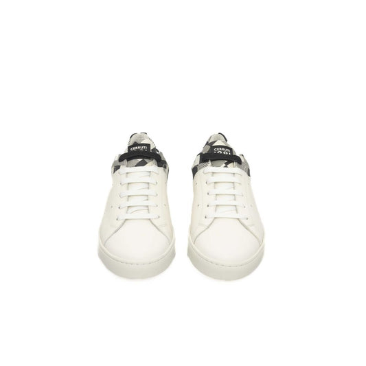 Cerruti 1881 White Calfskin Men Sneaker
