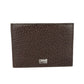 Cavalli Class Brown Calfskin Men Card Holder