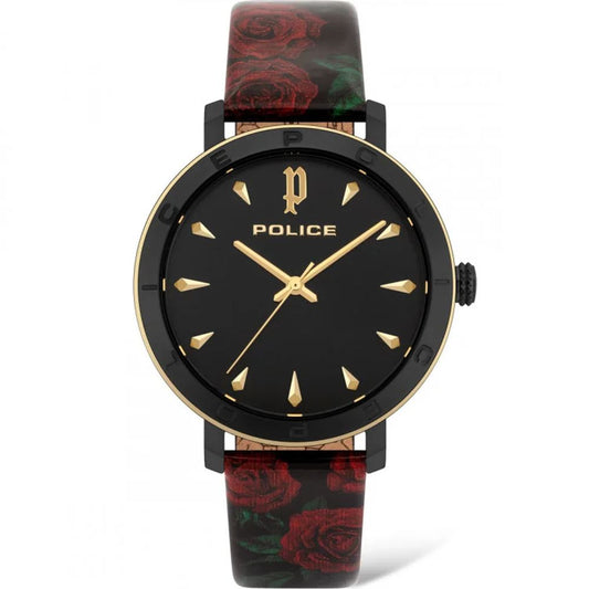 Police Red Stainless Steel Dress Watch