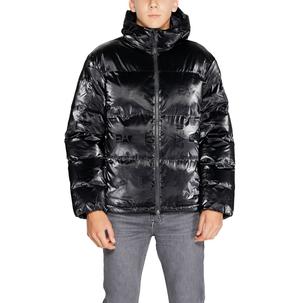 EA7 Emporio Armani Black Polyester Jackets & Coat
