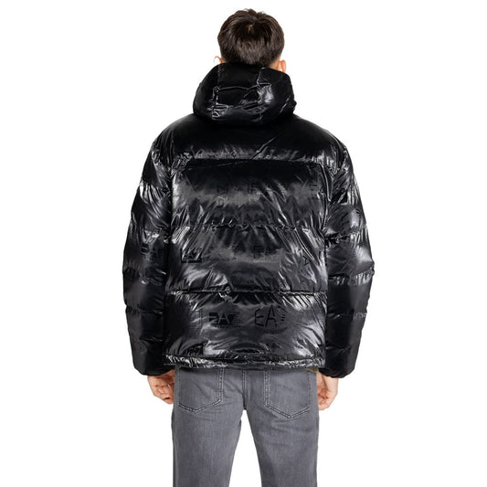 EA7 Emporio Armani Black Polyester Jackets & Coat