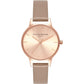 Olivia Burton Brown Artificial Leather Dress Watch