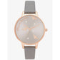 Olivia Burton Gray Artificial Leather Dress Watch
