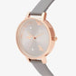 Olivia Burton Gray Artificial Leather Dress Watch