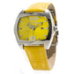 Chronotech Yellow Leather Dress Watch