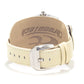 Chronotech Beige Leather Dress Watch