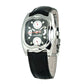 Chronotech Black Leather Dress Watch