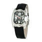 Chronotech Black Leather Dress Watch