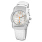 Chronotech White Leather Dress Watch