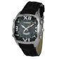 Chronotech Black Leather Dress Watch