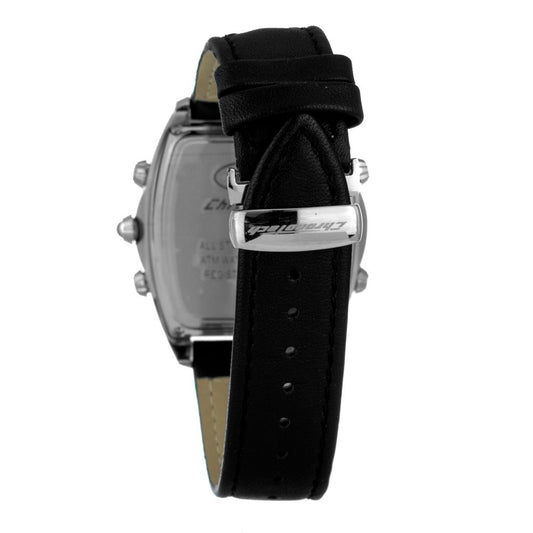 Chronotech Black Leather Dress Watch