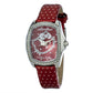 Chronotech Red Leather Dress Watch