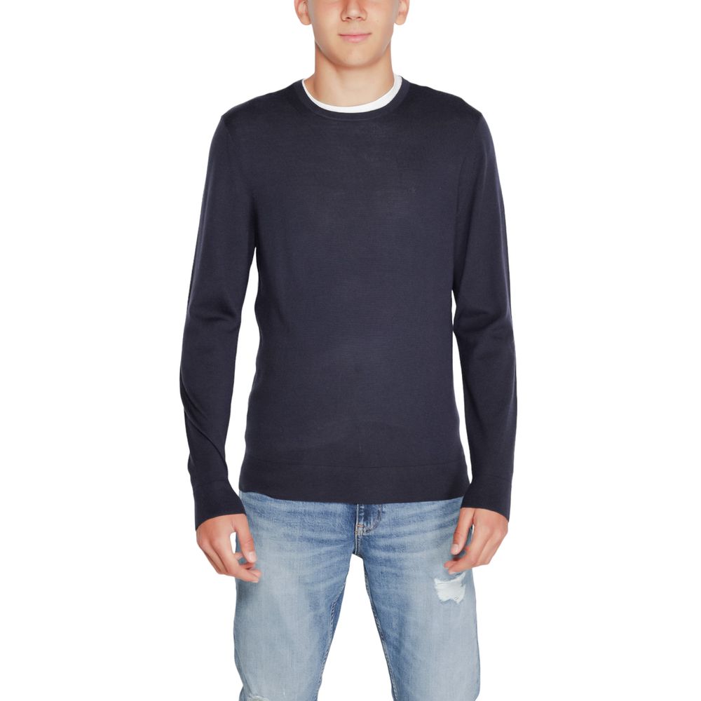 Calvin Klein Blue Recycled Wool Sportswear