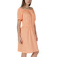B.Young Orange Cotton Short Dress