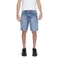 Antony Morato Blue Cotton Bermuda Shorts