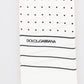 Dolce & Gabbana White Polka Dotted Silk Skinny Scarf