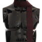 Dolce & Gabbana Bordeaux Silk Crown Chili Scarf