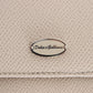 Dolce & Gabbana White Dauphine Leather Case Wallet