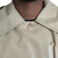 Bottega Veneta Beige Lambskin Leather Trench Coat Jacket