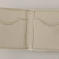 Dolce & Gabbana White Dauphine Leather Condom Case Holder Pocket Wallet