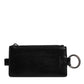 Dolce & Gabbana Black Horse Leather Lanyard Logo Card Holder Wallet