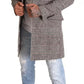 Dolce & Gabbana Gray Check Plaid Long Trench Coat Jacket