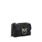 PINKO Black Calf Leather Bos Taurus Shoulder Bag