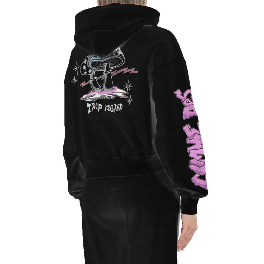 Comme Des Fuckdown Black Cotton Women Sweatshirt