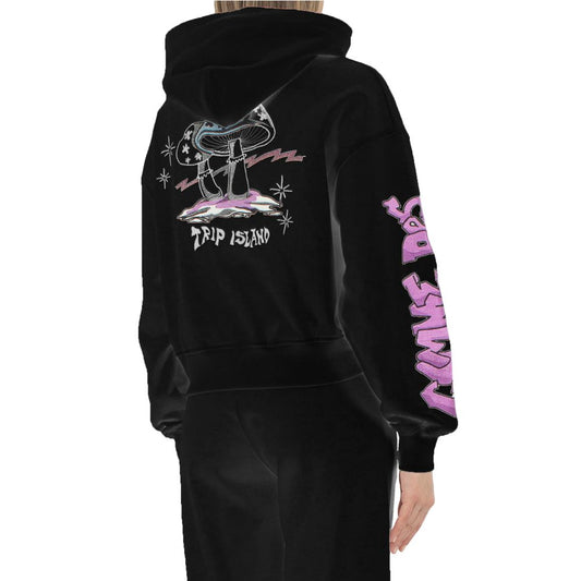 Comme Des Fuckdown Black Cotton Women Sweatshirt