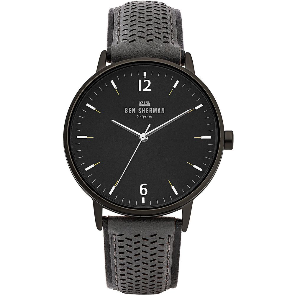 Ben Sherman Black Leather Dress Watch