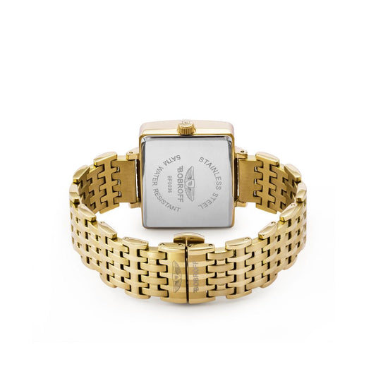 Bobroff Gold Stainless Steel Dress Watch