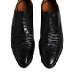 Dolce & Gabbana Black Leather Derby Wingtip Lace Up Formal Dress Shoes