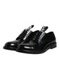 Dolce & Gabbana Black Patent Leather Derby Lace Up Formal Dress Shoes