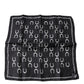 Dolce & Gabbana Black Horseshoe Silk Square Handkerchief Scarf