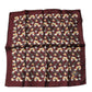Dolce & Gabbana Maroon Oranges Silk Square Handkerchief Scarf