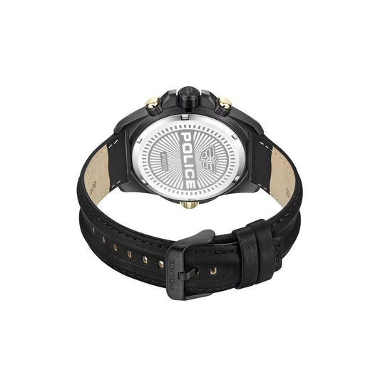Police Black Artificial Leather Watch