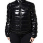 Dolce & Gabbana Black Logo Plaque Full Zip Puffer Jacket