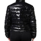 Dolce & Gabbana Black Logo Plaque Full Zip Puffer Jacket
