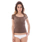 A-Style Brown Nylon Women T-Shirt