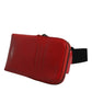 Dolce & Gabbana Red Calfskin Logo Purse Phone Belt Waist Bag