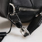 Dolce & Gabbana Black Leather Logo Plaque Shoulder Crossbody Bag