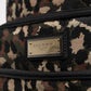 Dolce & Gabbana Multicolor Leopard Print DG Logo Plaque Men Backpack Bag