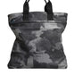 Dolce & Gabbana Gray Camo Cotton Multiple Compartments Tote Bag