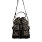 Dolce & Gabbana Multicolor Leopard Cotton Shoulder Bucket Bag