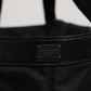 Dolce & Gabbana Black Nylon White Iconic Logo Shoulder Bucket Bag